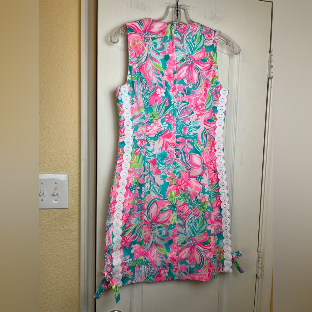 Lilly Pulitzer Mila Stretch Shift Dress, Size 0 Pink - Picture 7 of 15